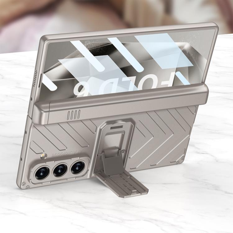 For Samsung Galaxy Z Fold6 GKK Integrated Magnetic Armor Flip Phone Case With Pen Box(Mountain Gray) - Galaxy Z Fold6 5G Cases by GKK | Online Shopping UK | buy2fix