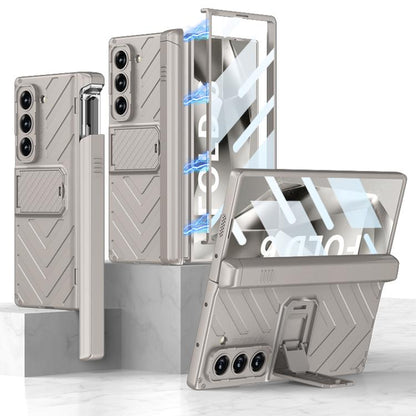 For Samsung Galaxy Z Fold6 GKK Integrated Magnetic Armor Flip Phone Case With Pen Box(Titanium Grey) - Galaxy Z Fold6 5G Cases by GKK | Online Shopping UK | buy2fix