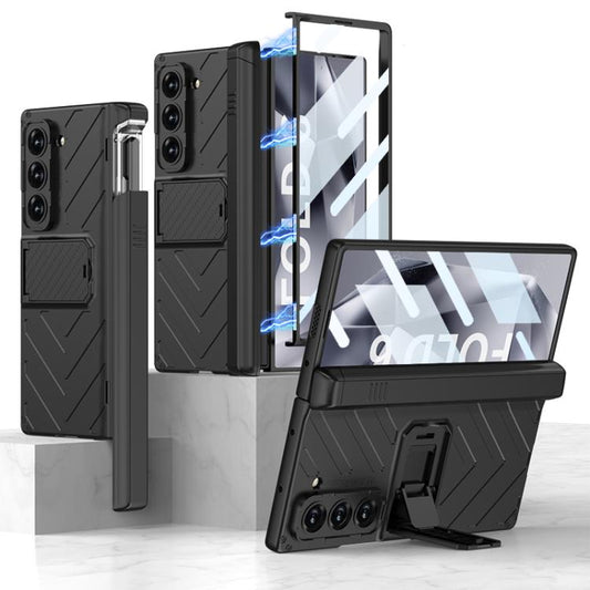 For Samsung Galaxy Z Fold6 GKK Integrated Magnetic Armor Flip Phone Case With Pen Box(Black) - Galaxy Z Fold6 5G Cases by GKK | Online Shopping UK | buy2fix