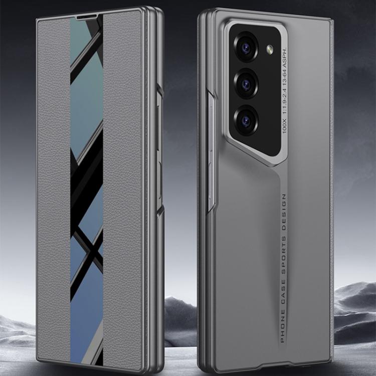 For Samsung Galaxy Z Fold6 GKK Integrated Blade Flip PU Phone Case(Grey) - Galaxy Z Fold6 5G Cases by GKK | Online Shopping UK | buy2fix