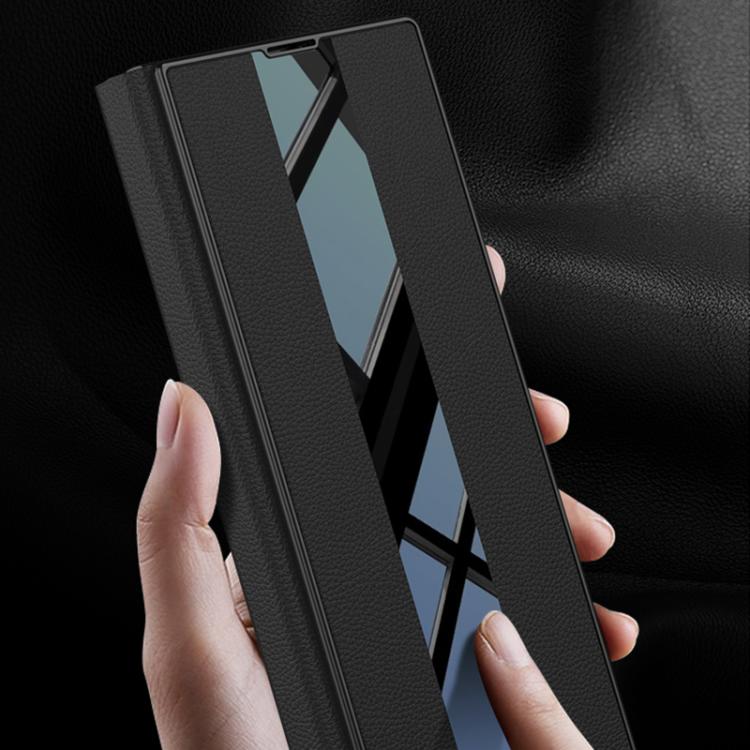 For Samsung Galaxy Z Fold6 GKK Integrated Blade Flip PU Phone Case(Carbon Fiber) - Galaxy Z Fold6 5G Cases by GKK | Online Shopping UK | buy2fix