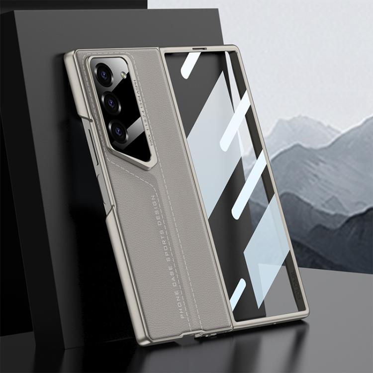 For Samsung Galaxy Z Fold6 GKK Integrated Blade Leather Full Coverage Phone Case(Titanium Grey) - Galaxy Z Fold6 5G Cases by GKK | Online Shopping UK | buy2fix