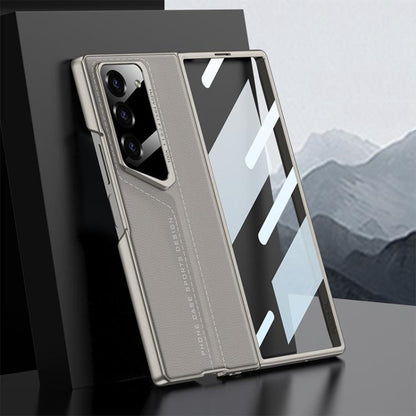 For Samsung Galaxy Z Fold6 GKK Integrated Blade Leather Full Coverage Phone Case(Titanium Grey) - Galaxy Z Fold6 5G Cases by GKK | Online Shopping UK | buy2fix