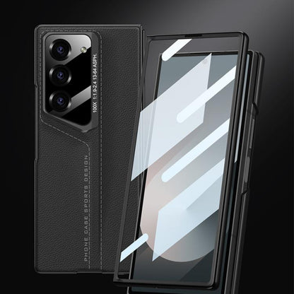 For Samsung Galaxy Z Fold6 GKK Integrated Blade Leather Full Coverage Phone Case(Carbon Fiber) - Galaxy Z Fold6 5G Cases by GKK | Online Shopping UK | buy2fix