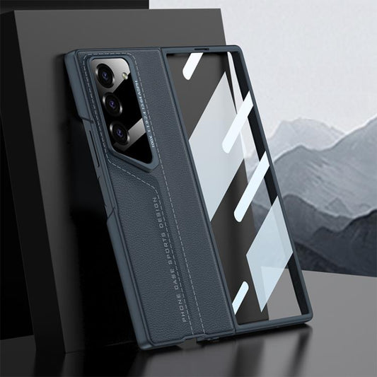 For Samsung Galaxy Z Fold6 GKK Integrated Blade Leather Full Coverage Phone Case(Green) - Galaxy Z Fold6 5G Cases by GKK | Online Shopping UK | buy2fix