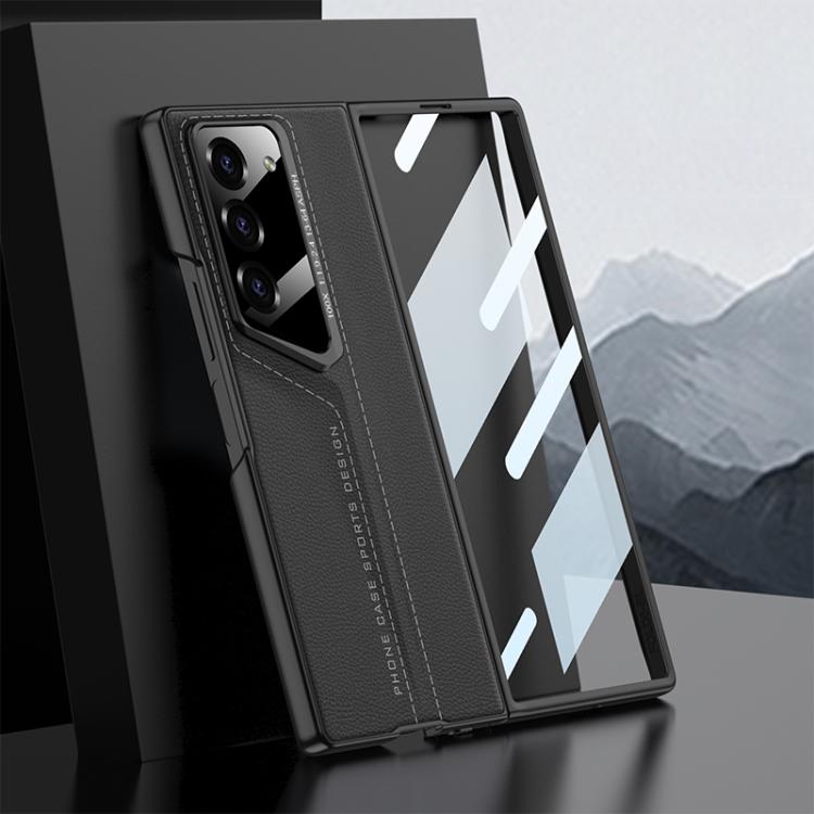 For Samsung Galaxy Z Fold6 GKK Integrated Blade Leather Full Coverage Phone Case(Black) - Galaxy Z Fold6 5G Cases by GKK | Online Shopping UK | buy2fix