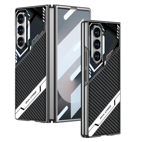 For Samsung Galaxy Z Fold6 GKK Integrated Esports Leather Shockproof Phone Case(Carbon Fiber)