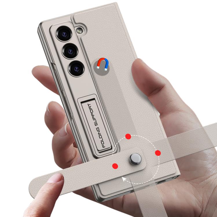 For Samsung Galaxy Z Fold6 GKK Integrated Flip Wallet Leather Phone Case with Pen Slots, Not Included Pen(Titanium Gray) - Galaxy Z Fold6 5G Cases by GKK | Online Shopping UK | buy2fix