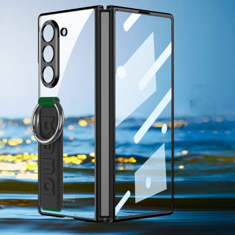 For Samsung Galaxy Z Flip6 / Flip7 FE GKK Integrated Phantom Plating Side Wrist Strap Ring Phone Case(Black) - Galaxy Z Flip6 5G Cases by GKK | Online Shopping UK | buy2fix