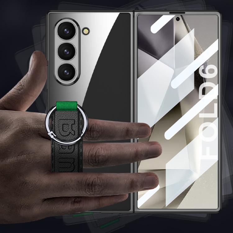 For Samsung Galaxy Z Flip6 / Flip7 FE GKK Integrated Phantom Plating Side Wrist Strap Ring Phone Case(Black) - Galaxy Z Flip6 5G Cases by GKK | Online Shopping UK | buy2fix