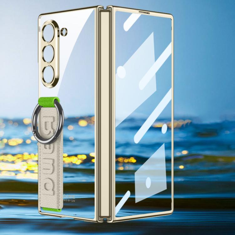 For Samsung Galaxy Z Flip6 / Flip7 FE GKK Integrated Phantom Plating Side Wrist Strap Ring Phone Case(Gold) - Galaxy Z Flip6 5G Cases by GKK | Online Shopping UK | buy2fix