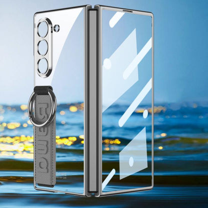 For Samsung Galaxy Z Flip6 / Flip7 FE GKK Integrated Phantom Plating Side Wrist Strap Ring Phone Case(Mountain Gray) - Galaxy Z Flip6 5G Cases by GKK | Online Shopping UK | buy2fix