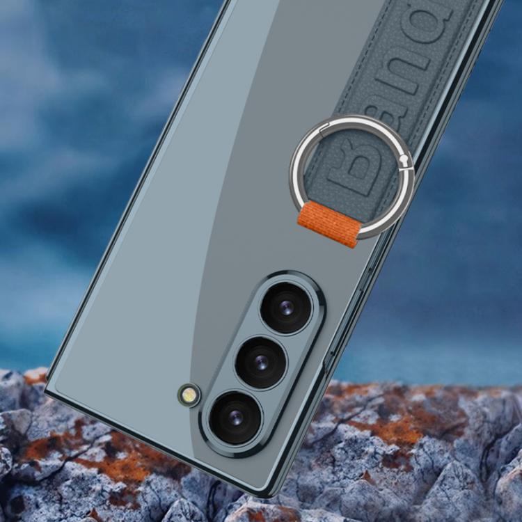 For Samsung Galaxy Z Flip6 / Flip7 FE GKK Integrated Phantom Plating Side Wrist Strap Ring Phone Case(Mountain Gray) - Galaxy Z Flip6 5G Cases by GKK | Online Shopping UK | buy2fix