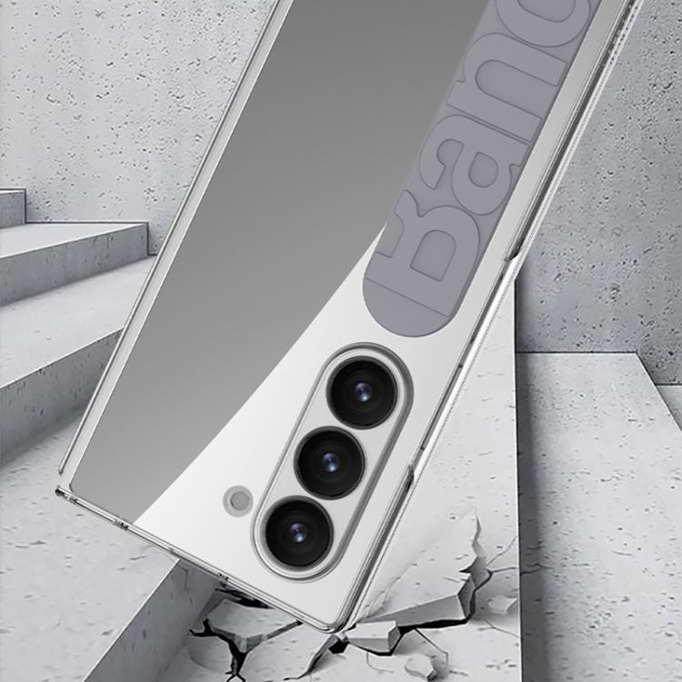 For Samsung Galaxy Z Fold6 GKK Integrated Phantom Silicone Wristband Transparent Phone Case(Mountain Gray) - Galaxy Z Fold6 5G Cases by GKK | Online Shopping UK | buy2fix