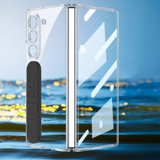 For Samsung Galaxy Z Fold6 GKK Integrated Phantom Silicone Wristband Transparent Phone Case(Black) - Galaxy Z Fold6 5G Cases by GKK | Online Shopping UK | buy2fix