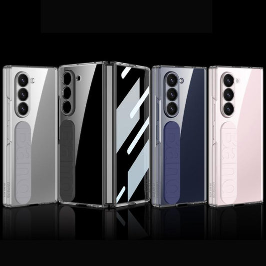 For Samsung Galaxy Z Fold6 GKK Integrated Phantom Silicone Wristband Transparent Phone Case(Black) - Galaxy Z Fold6 5G Cases by GKK | Online Shopping UK | buy2fix