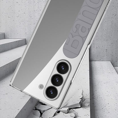 For Samsung Galaxy Z Fold6 GKK Integrated Phantom Silicone Wristband Transparent Phone Case(Pink) - Galaxy Z Fold6 5G Cases by GKK | Online Shopping UK | buy2fix