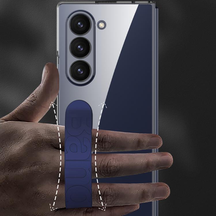 For Samsung Galaxy Z Fold6 GKK Integrated Phantom Silicone Wristband Transparent Phone Case(Blue) - Galaxy Z Fold6 5G Cases by GKK | Online Shopping UK | buy2fix