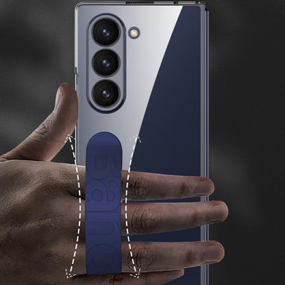 For Samsung Galaxy Z Fold6 GKK Integrated Phantom Silicone Wristband Transparent Phone Case(Blue) - Galaxy Z Fold6 5G Cases by GKK | Online Shopping UK | buy2fix