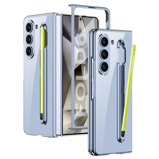 For Samsung Galaxy Z Fold6 GKK Integrated PC Phone Case with Pen Slot, Include Pen(Blue) - Galaxy Z Fold6 5G Cases by GKK | Online Shopping UK | buy2fix