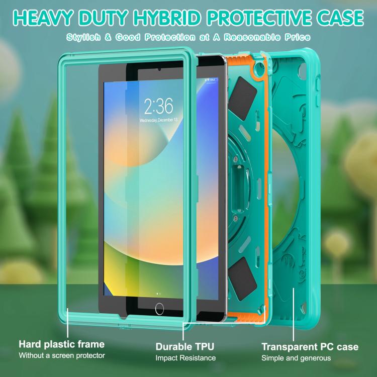 For iPad 10.2 2021 / 2020 / 2019 Dragon Rotation Kickstand Silicone Hybrid PC Tablet Case(Green) - iPad 10.2 Cases by buy2fix | Online Shopping UK | buy2fix