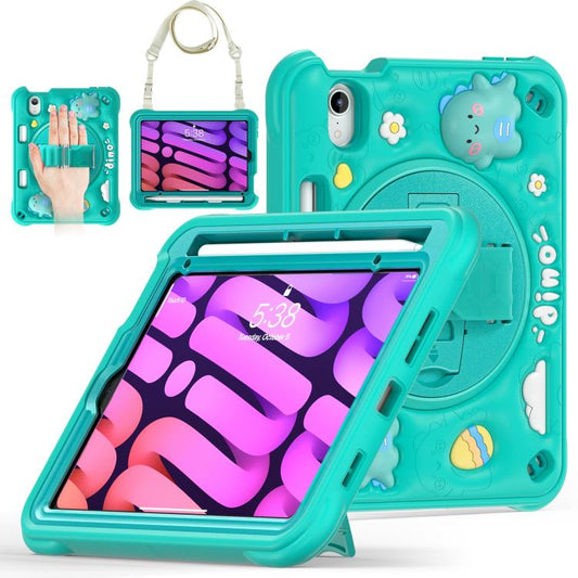 For iPad mini 2024 / mini 6 Dragon Rotation Kickstand Silicone Hybrid PC Tablet Case(Green) - iPad mini 2024 Cases by buy2fix | Online Shopping UK | buy2fix