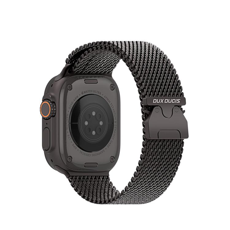 For Apple Watch 46mm / 49mm / 45mm / 44mm DUX DUCIS Milanese Air Series Stainless Steel Magnetic Watch Strap(Gun Grey) - Watch Bands by DUX DUCIS | Online Shopping UK | buy2fix