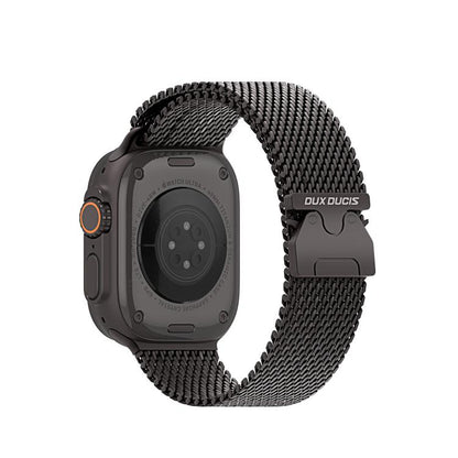For Apple Watch 46mm / 49mm / 45mm / 44mm DUX DUCIS Milanese Air Series Stainless Steel Magnetic Watch Strap(Gun Grey) - Watch Bands by DUX DUCIS | Online Shopping UK | buy2fix