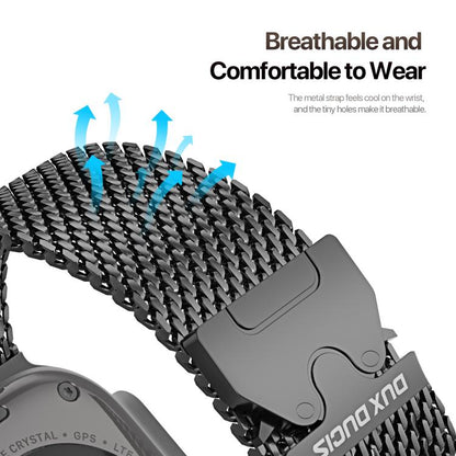 For Apple Watch 42mm / 41mm / 40mm / 38mm DUX DUCIS Milanese Air Series Stainless Steel Magnetic Watch Strap(Black) - Watch Bands by DUX DUCIS | Online Shopping UK | buy2fix