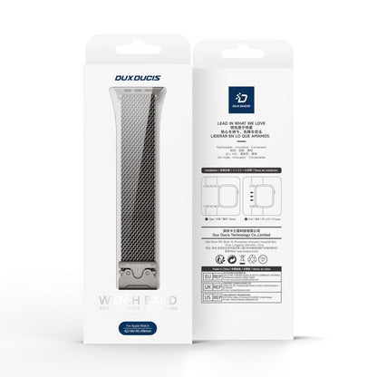 For Apple Watch 42mm / 41mm / 40mm / 38mm DUX DUCIS Milanese Air Series Stainless Steel Magnetic Watch Strap(Gun Grey) - Watch Bands by DUX DUCIS | Online Shopping UK | buy2fix