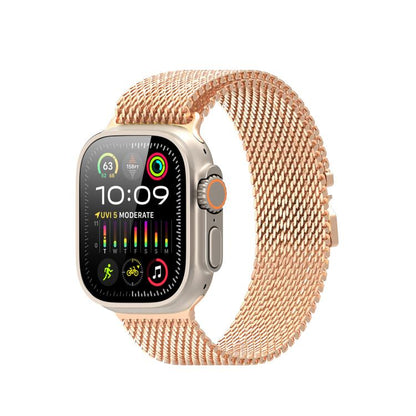 For Apple Watch 42mm / 41mm / 40mm / 38mm DUX DUCIS Milanese Air Series Stainless Steel Magnetic Watch Strap(Rose Gold) - Watch Bands by DUX DUCIS | Online Shopping UK | buy2fix