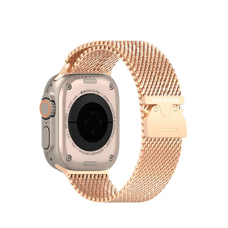 For Apple Watch 42mm / 41mm / 40mm / 38mm DUX DUCIS Milanese Air Series Stainless Steel Magnetic Watch Strap(Rose Gold) - Watch Bands by DUX DUCIS | Online Shopping UK | buy2fix