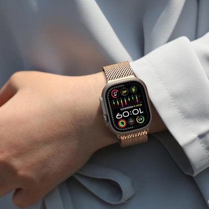 For Apple Watch 42mm / 41mm / 40mm / 38mm DUX DUCIS Milanese Air Series Stainless Steel Magnetic Watch Strap(Rose Gold) - Watch Bands by DUX DUCIS | Online Shopping UK | buy2fix