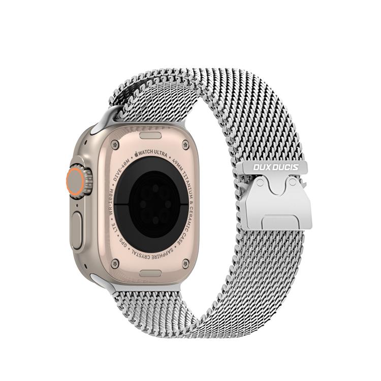 For Apple Watch 42mm / 41mm / 40mm / 38mm DUX DUCIS Milanese Air Series Stainless Steel Magnetic Watch Strap(Silver) - Watch Bands by DUX DUCIS | Online Shopping UK | buy2fix