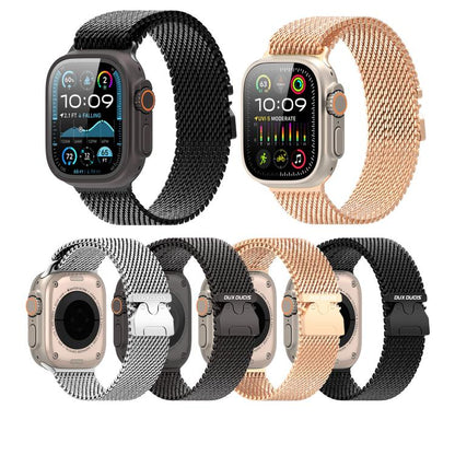 For Apple Watch 46mm / 49mm / 45mm / 44mm DUX DUCIS Milanese Air Series Stainless Steel Magnetic Watch Strap(Rose Gold) - Watch Bands by DUX DUCIS | Online Shopping UK | buy2fix