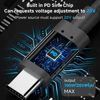 Type-C to DC 5.5x2.1mm 100W Computer Charging Adapter, Length:3m - Universal Power Adapter by buy2fix | Online Shopping UK | buy2fix