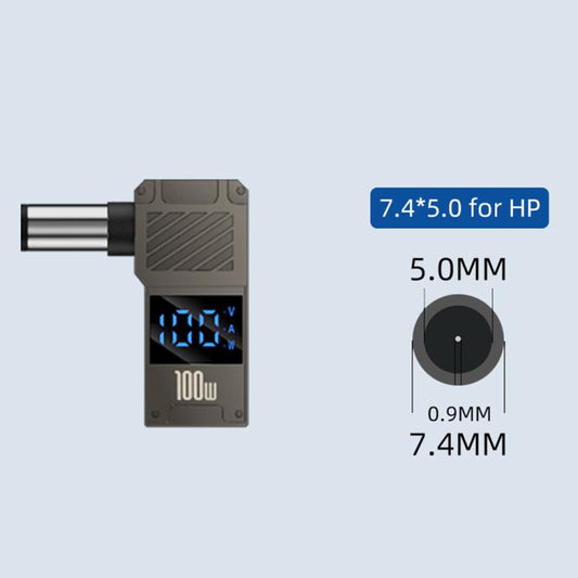 For HP 100W Computer Charging Digital Display Adapter(Type-C to DC7.4x5.0mm) - For HP by buy2fix | Online Shopping UK | buy2fix