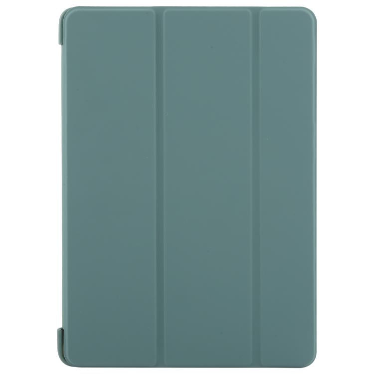 For iPad 10.2 2021 / 2020 / 2019 GEBEI 3-folding Holder Shockproof Flip Leather Tablet Case(Dark Green) - iPad 10.2 Cases by GEBEI | Online Shopping UK | buy2fix