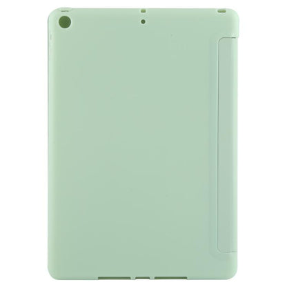 For iPad 10.2 2021 / 2020 / 2019 GEBEI 3-folding Holder Shockproof Flip Leather Tablet Case(Green) - iPad 10.2 Cases by GEBEI | Online Shopping UK | buy2fix