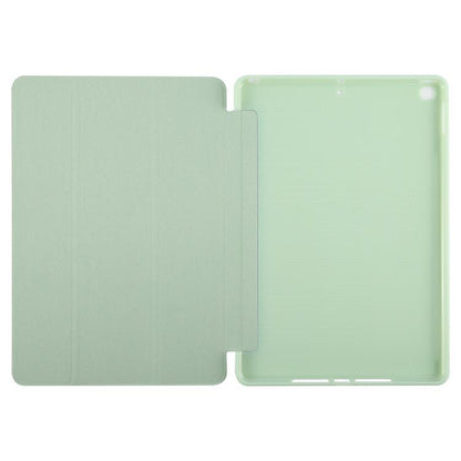 For iPad 10.2 2021 / 2020 / 2019 GEBEI 3-folding Holder Shockproof Flip Leather Tablet Case(Green) - iPad 10.2 Cases by GEBEI | Online Shopping UK | buy2fix