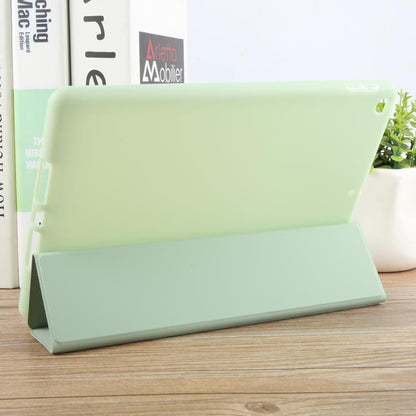 For iPad 10.2 2021 / 2020 / 2019 GEBEI 3-folding Holder Shockproof Flip Leather Tablet Case(Green) - iPad 10.2 Cases by GEBEI | Online Shopping UK | buy2fix