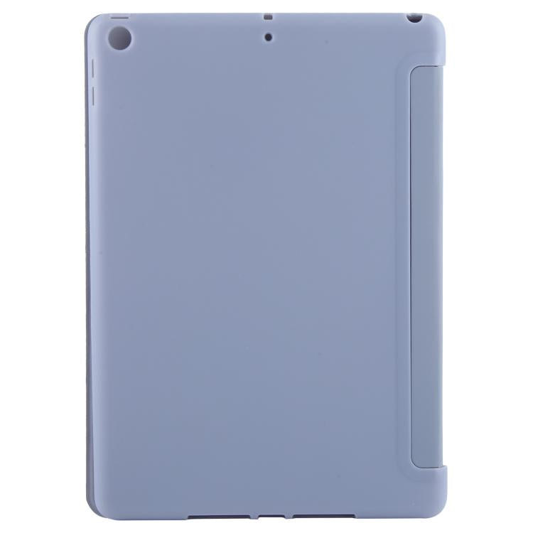 For iPad 10.2 2021 / 2020 / 2019 GEBEI 3-folding Holder Shockproof Flip Leather Tablet Case(Lavender Purple) - iPad 10.2 Cases by GEBEI | Online Shopping UK | buy2fix