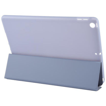 For iPad 10.2 2021 / 2020 / 2019 GEBEI 3-folding Holder Shockproof Flip Leather Tablet Case(Lavender Purple) - iPad 10.2 Cases by GEBEI | Online Shopping UK | buy2fix