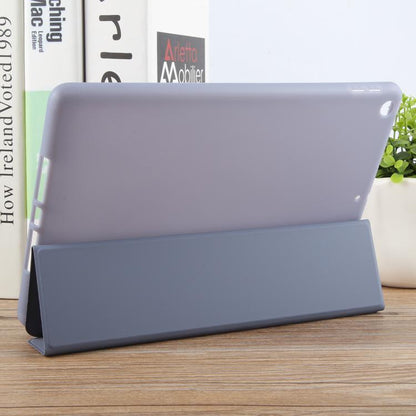For iPad 10.2 2021 / 2020 / 2019 GEBEI 3-folding Holder Shockproof Flip Leather Tablet Case(Lavender Purple) - iPad 10.2 Cases by GEBEI | Online Shopping UK | buy2fix