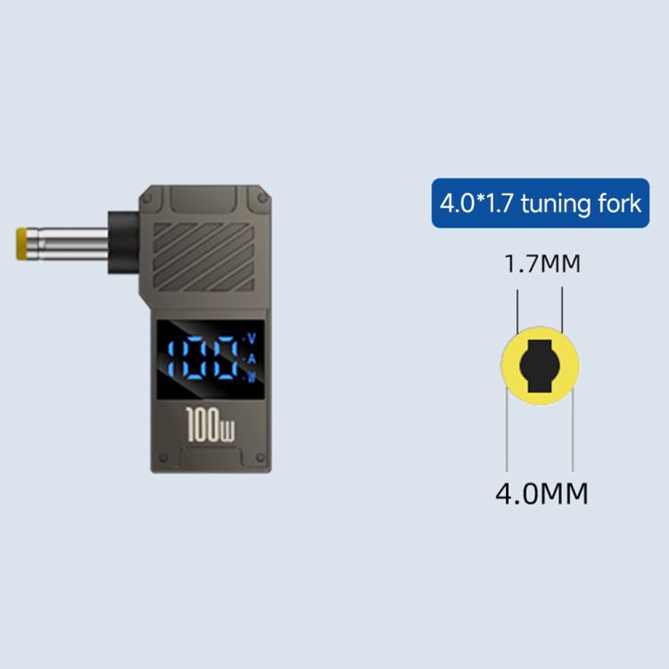 100W Computer Charging Digital Display Adapter, Specification:Type-C to DC4.0x1.7mm - Universal Power Adapter by buy2fix | Online Shopping UK | buy2fix