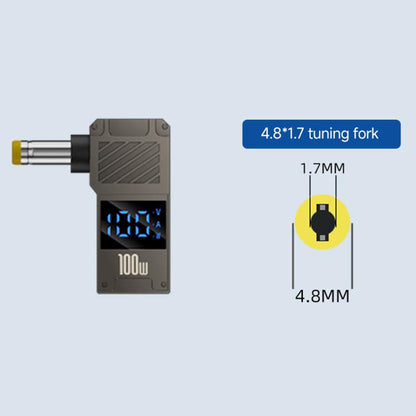100W Computer Charging Digital Display Adapter, Specification:Type-C to DC4.8x 1.7mm Tuning Fork - Universal Power Adapter by buy2fix | Online Shopping UK | buy2fix