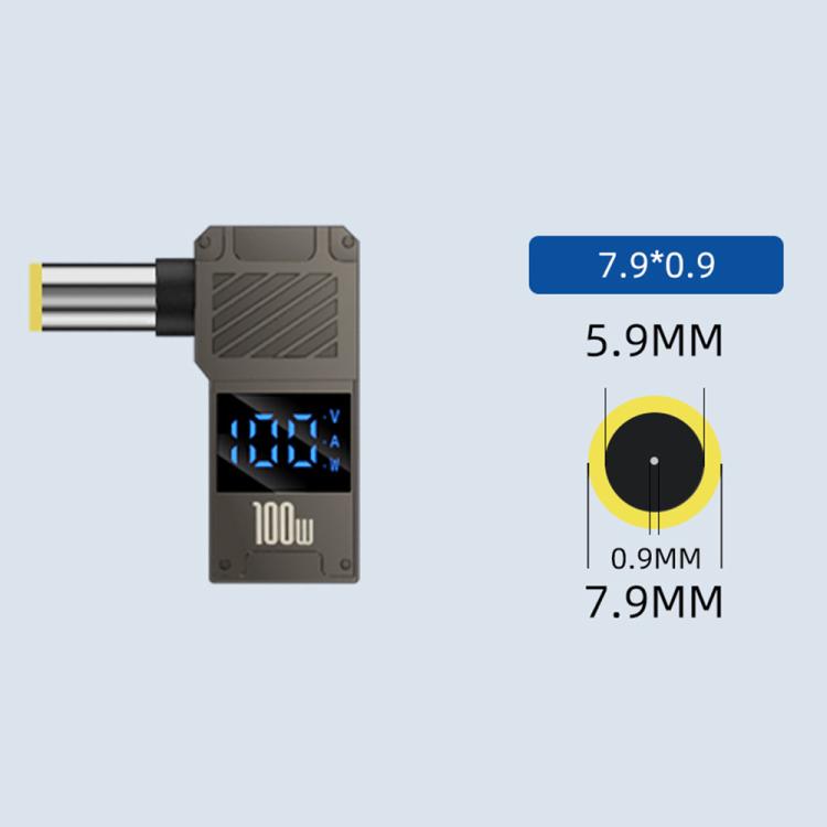 100W Computer Charging Digital Display Adapter, Specification:Type-C to 7.9x0.9mm - Universal Power Adapter by buy2fix | Online Shopping UK | buy2fix