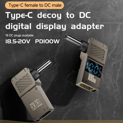 100W Computer Charging Digital Display Adapter, Specification:Type-C to DC6.0x4.4mm - Universal Power Adapter by buy2fix | Online Shopping UK | buy2fix