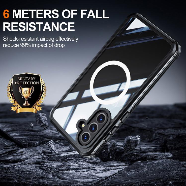 For Samsung Galaxy A36 / A56 RedPepper Tempered Glass MagSafe Phone Case(Black) - Galaxy Phone Cases by RedPepper | Online Shopping UK | buy2fix