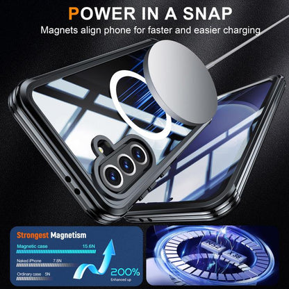 For Samsung Galaxy A36 / A56 RedPepper Tempered Glass MagSafe Phone Case(Black) - Galaxy Phone Cases by RedPepper | Online Shopping UK | buy2fix